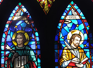 Evangelist Stained Glass Window work
