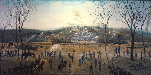 Painting depicting the Battles of Sailor's Creek by Sidney E. King.