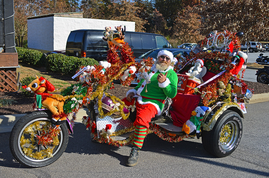 Decorated Christmas trike  At the Greenville Christmas 