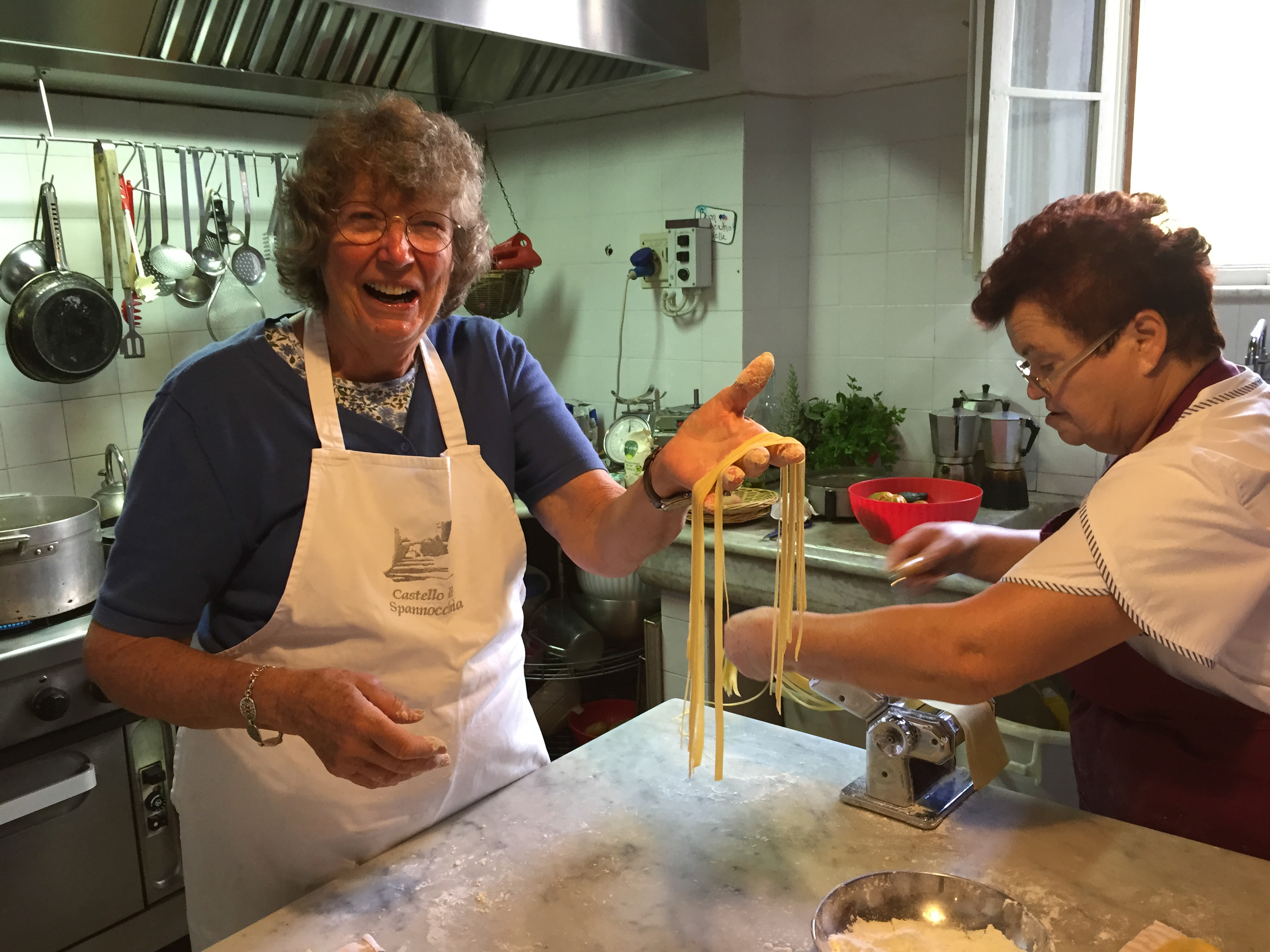 cooking class at Spannocchia
