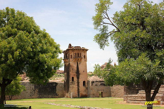 North Watch tower in Zenana Enclosure, Hampi, Ballari district, Karnataka, India