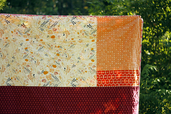Peach Swirl patchwork quilt