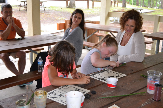 Park visitors creating their masterpieces at Twin Lake State Park, Virginia