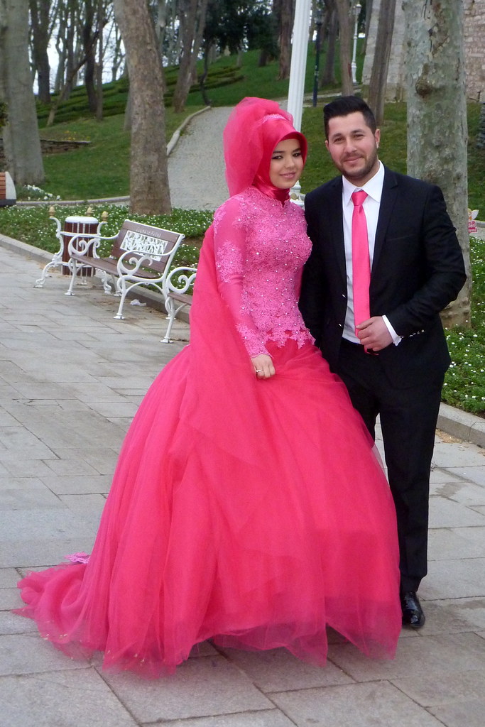 pics pink wedding dresses