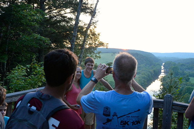 The Tye River Overlook provided a beautiful backdrop for a photo op for young lovers at James River State Park in Virginia