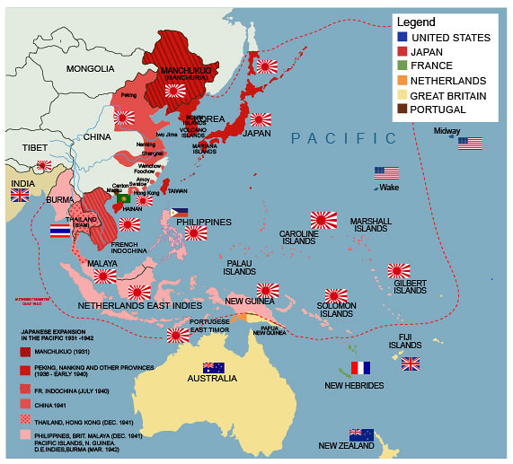 Asia Map During WW2
