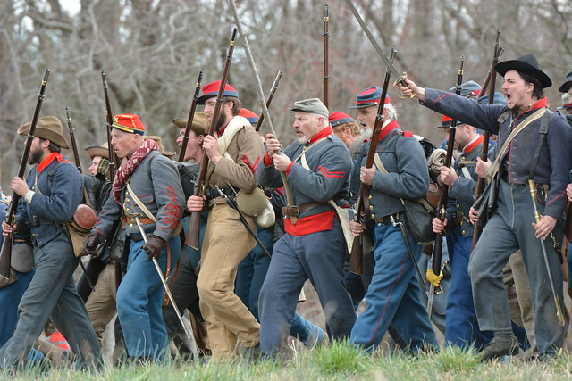 Reenactment at Sailor's Creek Historical Battlefield State Park in Virginia
