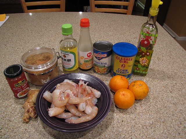Orange Peel Shrimp Ingredients
