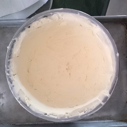 Banana Split Bombe: Vanilla Ice Cream layer