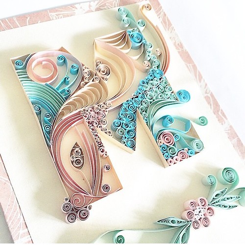 Quilled Typography by Ashley Chiang - Letter M