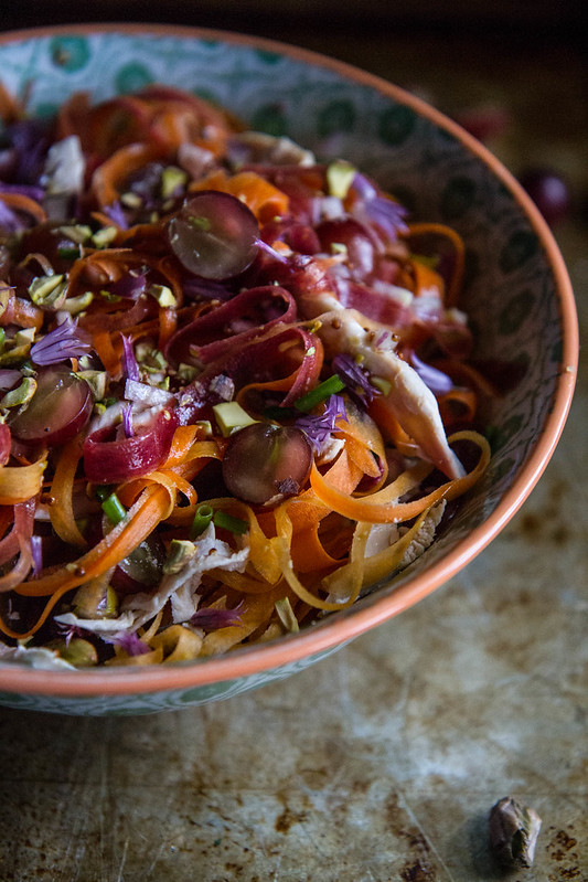 Carrot, Grape and Chicken Salad