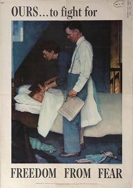 World War II Poster - Norman Rockwell Freedom From Fear