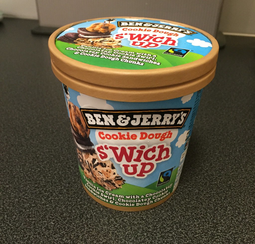 Ben and Jerry's Cookie Dough S'wich up