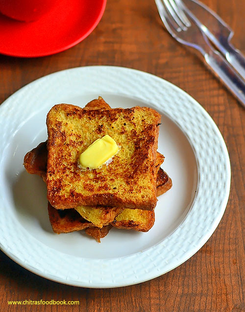 Eggless French toast recipe