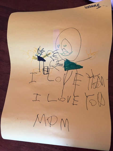 Truman's drawing for me on Mother's Day 2015