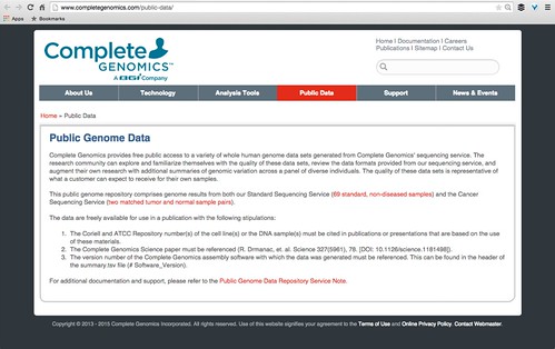 Complete Genomics Public Data