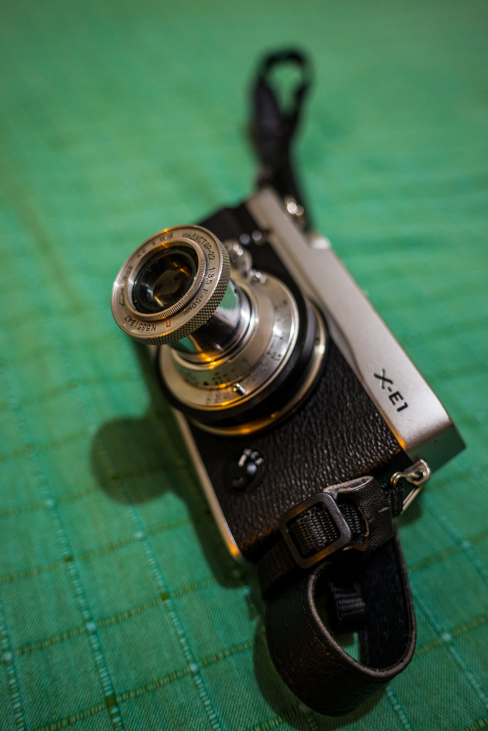 With Industar 22 collapsible lens: Fujifilm X System / SLR Talk