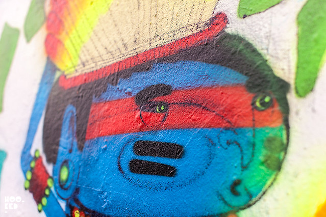 Brazilian street artist Cranio revisit London. Brick Lane Street Art. Photo ©Hookedblog