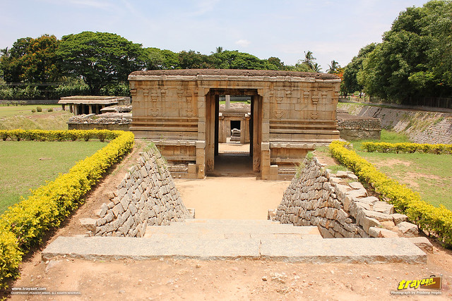 Main Entranceway to Prasanna Virupaksha Temple a.k.a Underground Shiva Temple in Hampi, Ballari district, Karnataka, India