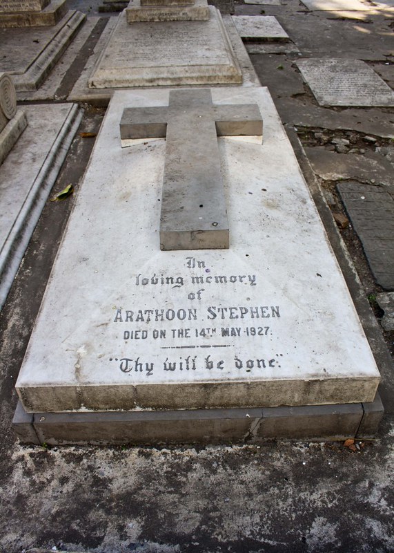 Arathoon Stephen Grave - Armenian Church of the Holy Nazareth - Kolkata, India