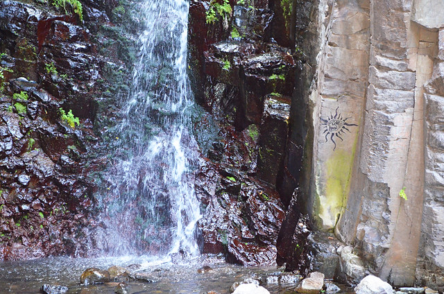 Waterfall, On the waterfall trail, Valle Gran Rey, La Gomera, Canary Islands