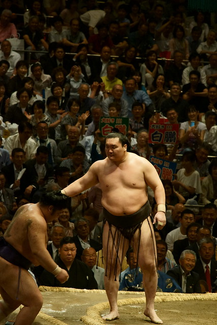 白鵬 vs 栃煌山. Sumo stadium, Tokyo, 15 May 2015. 229