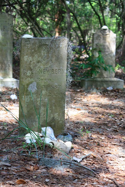 A grave site at the Wash Woods Settlement at False Cape State Park, Virginia