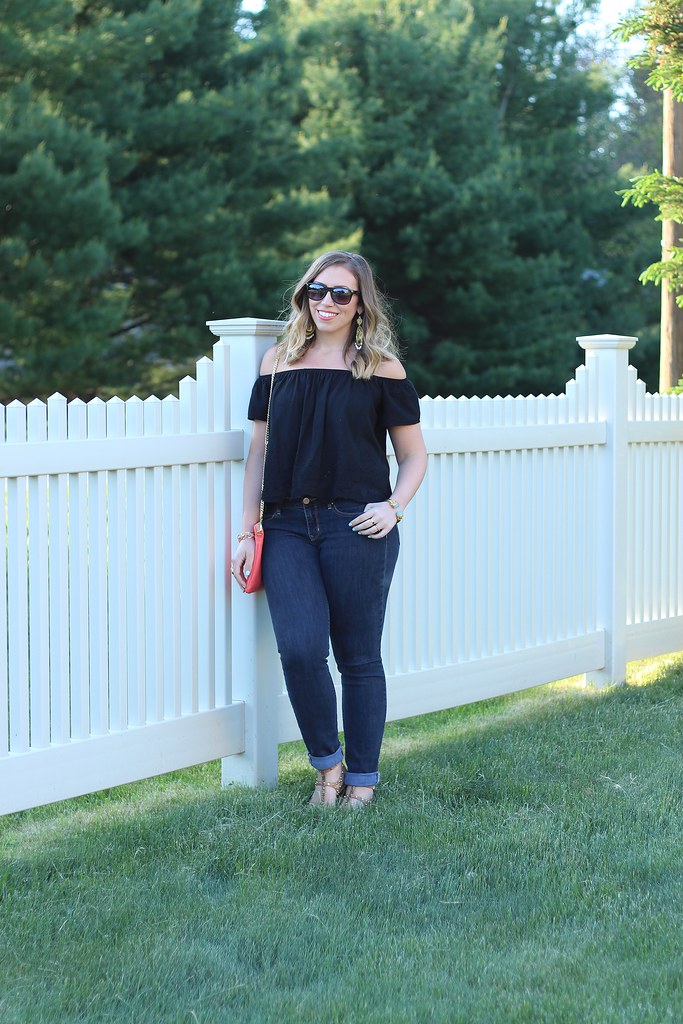 Off Shoulder Peasant Top | Casual Summer Outfit