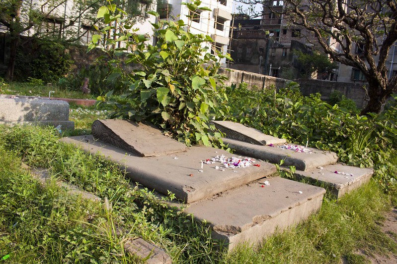 Graves inside Maniktalla Christian Cemetery, Kolkata