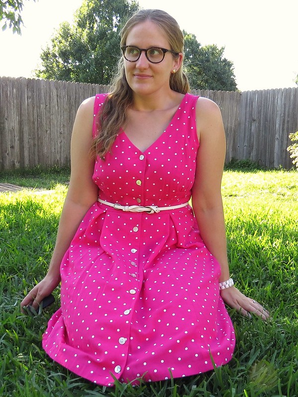 Pink Polka Dot Dress - After