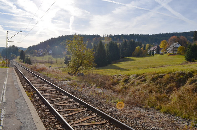 Waiting for the train, Black Forest, Germany