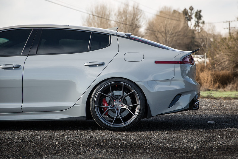 Another Ceramic Silver Kia Stinger fitted with the Stance SF07 in the Dual ...