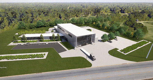 A rendering of the new Advanced Structures Lab.