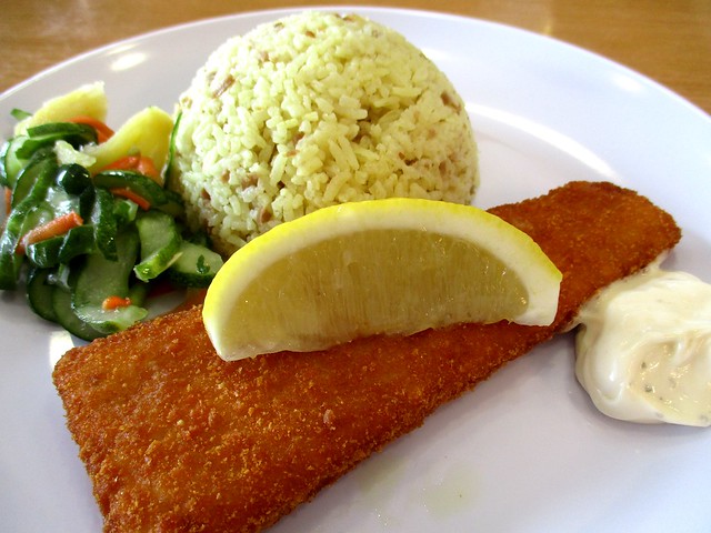 Fish fillet savoury rice