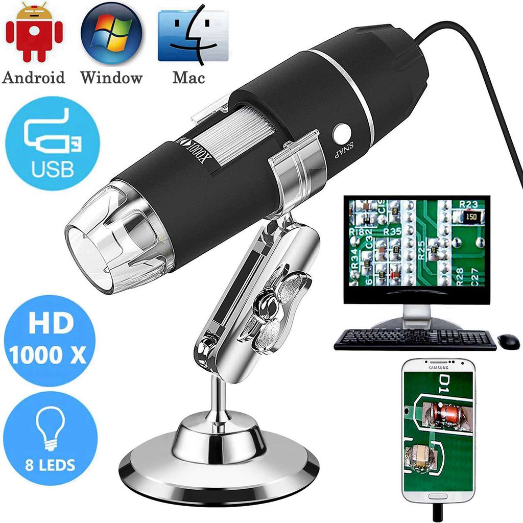 1000X Zoom 8 LED USB Microscope Digital Magnifier Endoscope Camera