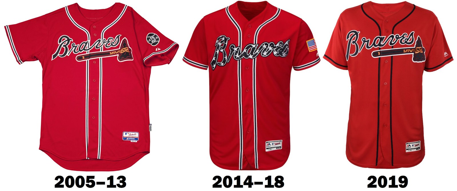 braves red jersey with stars