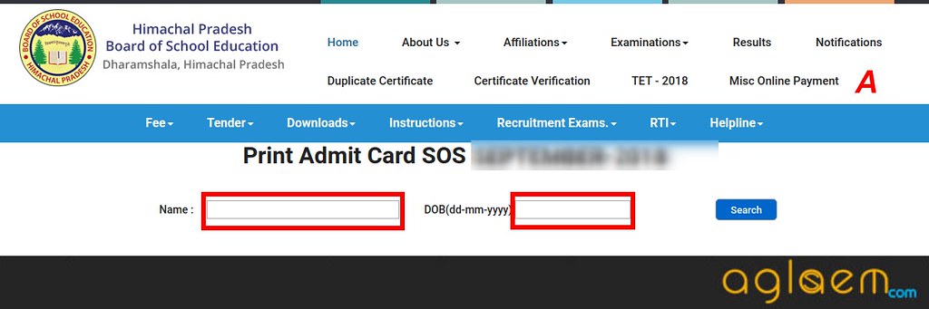 HP Open Admit Card 2022 for Class 10, 12