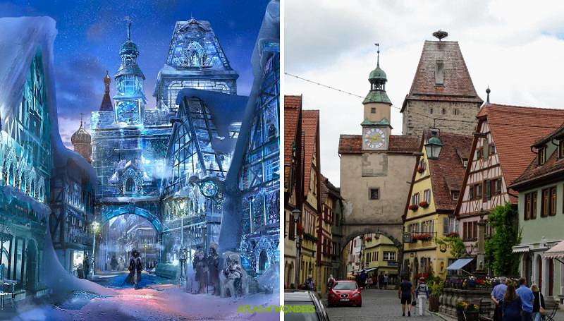 The frozen town inspiration comparison