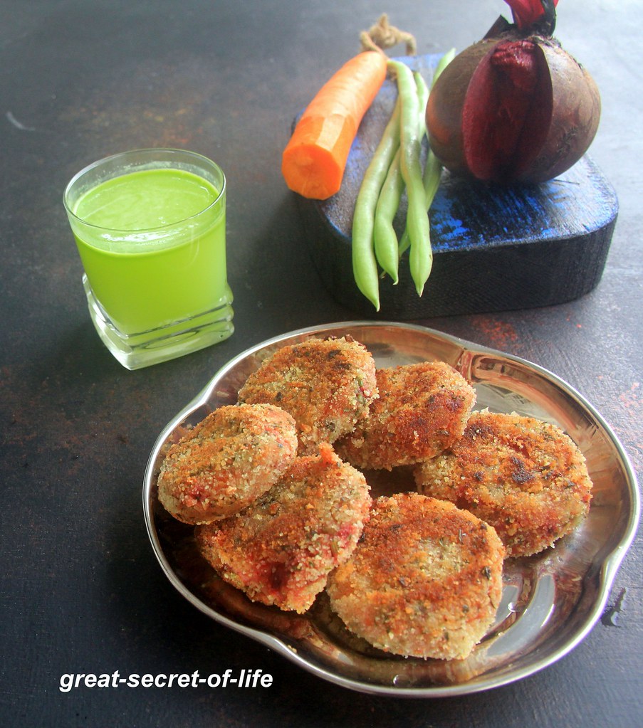 vegetable cutlet with Onion, Garlic recipe - veg cutlet recipe - cutlet recipes - snacks, starters, appetizer recipes