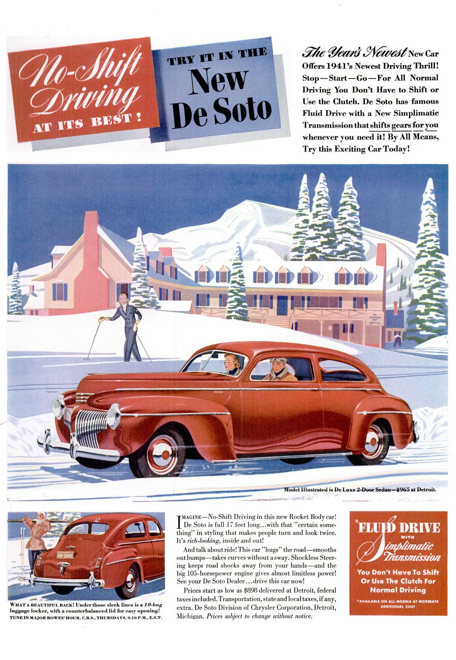 1941 De Soto De Luxe 2-Door Sedan - published in Life - February 24, 1941