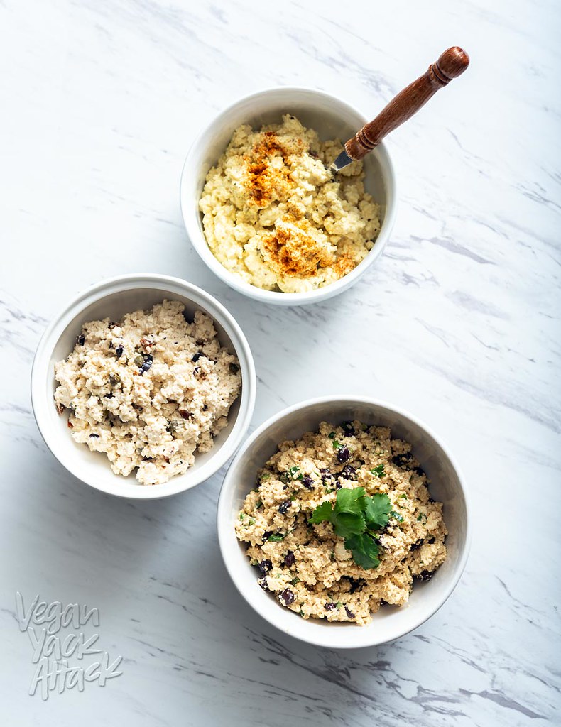 Protein-rich, easy, and flavorful, everyone needs a classic tofu egg salad sandwich in their lives! Here are 3 ways to make the perfect, quick lunch. #vegan #veganyackattack