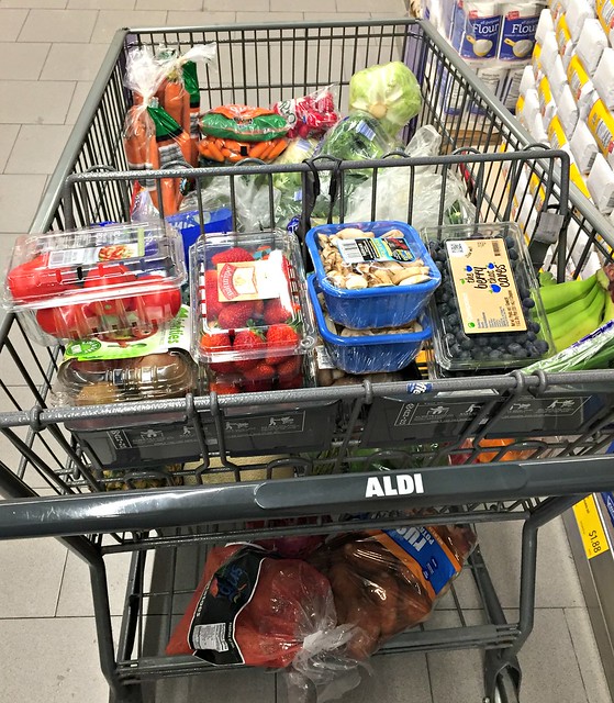buying groceries at Aldi