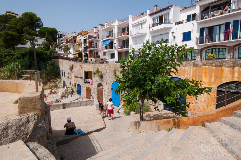 La playa de Sant Roc o Els Canyers en Calella de Palafrugell