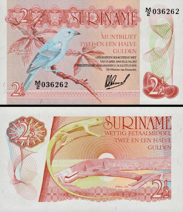 2 1/2 Gulden Surinam 1978, P118b