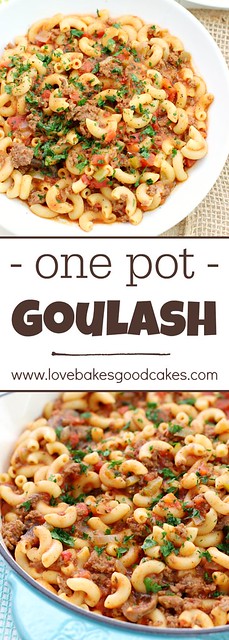 This One Pot Goulash is comfort food that will remind you of Grandma's kitchen! A hearty and satisfying dish!