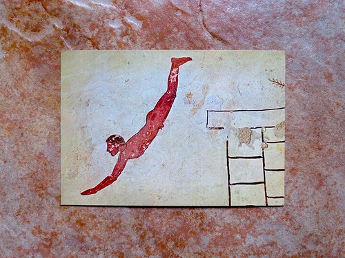 postcard tomb of the diver