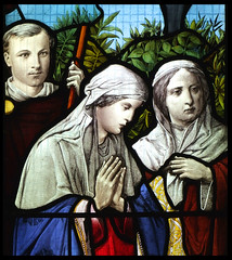 Charles Thackeray, his sister and mother at the foot of the Cross (Ward & Hughes, 1886)