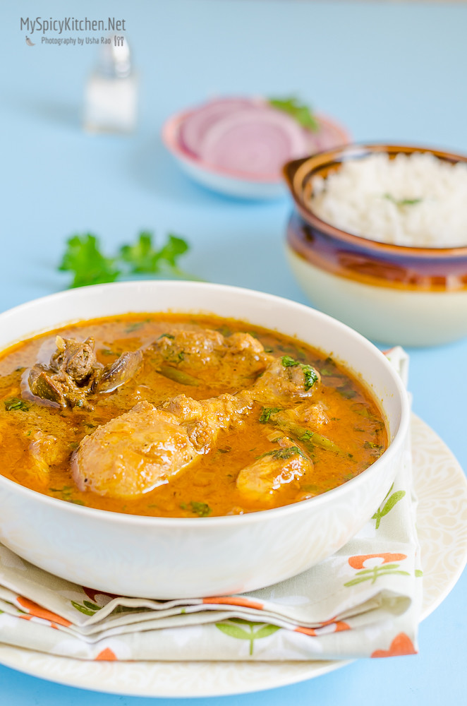 Chicken Curry, Indian Curry, Indian Food, Indian Cuisine, Curry, Blogging Marathon, Cooking Carnival, Protein Rich Food, Cooking With Protein Rich Ingredients, Cooking With Chicken, No Tomato Curry, Cashew Chicken Curry, Chicken Korma, 