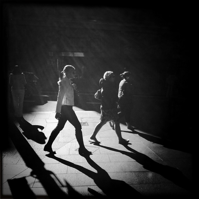 Walking through the light