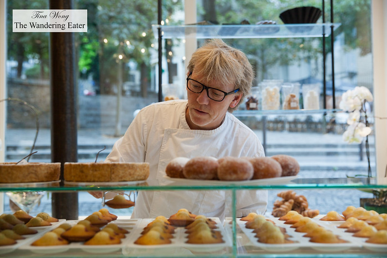 Gilles working behind the counter